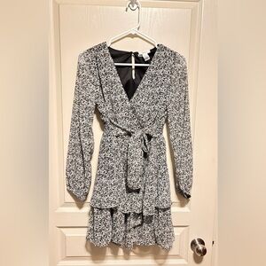 Black and white floral Dress